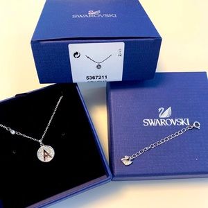 Genuine Swarovski “A” Pendant and Necklace